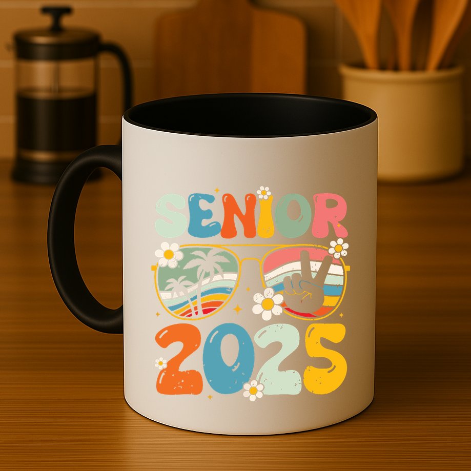 Retro Senior 2025 Back To School Class Of 2025 Graduation Mug