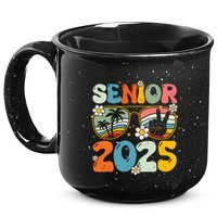 Retro Senior 2025 Back To School Class Of 2025 Graduation 15oz Campfire Ceramic Mug
