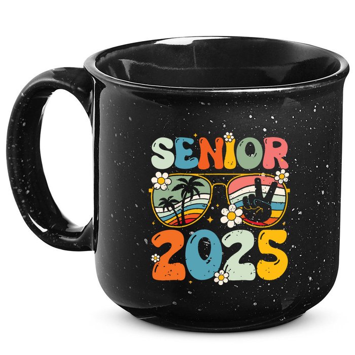 Retro Senior 2025 Back To School Class Of 2025 Graduation 15oz Campfire Ceramic Mug