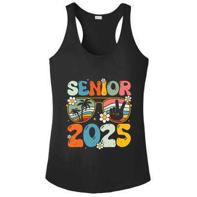 Retro Senior 2025 Back To School Class Of 2025 Graduation Ladies PosiCharge Competitor Racerback Tank