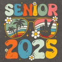 Retro Senior 2025 Back To School Class Of 2025 Graduation Cotton Canvas Backpack