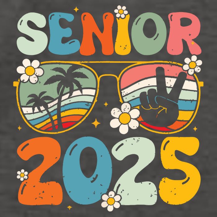 Retro Senior 2025 Back To School Class Of 2025 Graduation Vector Backpack