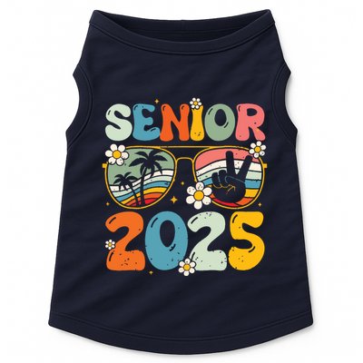 Retro Senior 2025 Back To School Class Of 2025 Graduation Doggie Tank