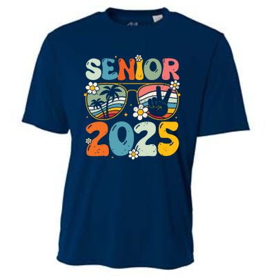 Retro Senior 2025 Back To School Class Of 2025 Graduation Cooling Performance Crew T-Shirt