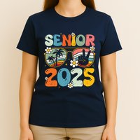 Retro Senior 2025 Back To School Class Of 2025 Graduation T-Shirt