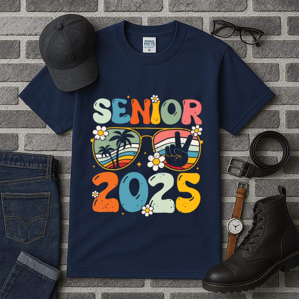 Retro Senior 2025 Back To School Class Of 2025 Graduation Tall T-Shirt