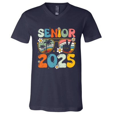 Retro Senior 2025 Back To School Class Of 2025 Graduation V-Neck T-Shirt