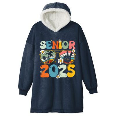 Retro Senior 2025 Back To School Class Of 2025 Graduation Hooded Wearable Blanket