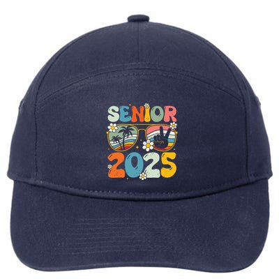 Retro Senior 2025 Back To School Class Of 2025 Graduation 7-Panel Snapback Hat