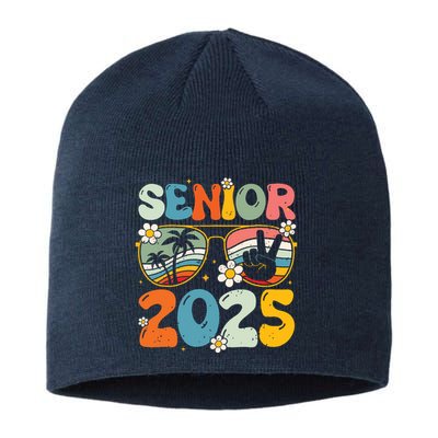 Retro Senior 2025 Back To School Class Of 2025 Graduation Sustainable Beanie