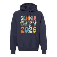 Retro Senior 2025 Back To School Class Of 2025 Graduation Premium Hoodie