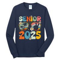 Retro Senior 2025 Back To School Class Of 2025 Graduation Tall Long Sleeve T-Shirt