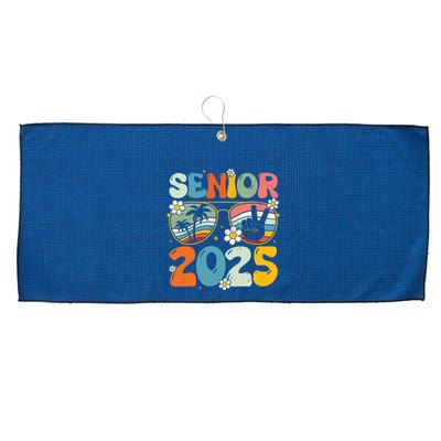 Retro Senior 2025 Back To School Class Of 2025 Graduation Large Microfiber Waffle Golf Towel