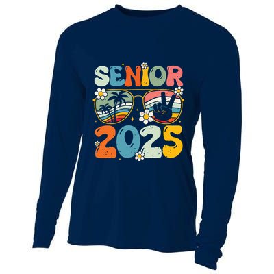 Retro Senior 2025 Back To School Class Of 2025 Graduation Cooling Performance Long Sleeve Crew