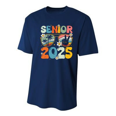 Retro Senior 2025 Back To School Class Of 2025 Graduation Youth Performance Sprint T-Shirt