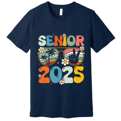 Retro Senior 2025 Back To School Class Of 2025 Graduation Premium T-Shirt