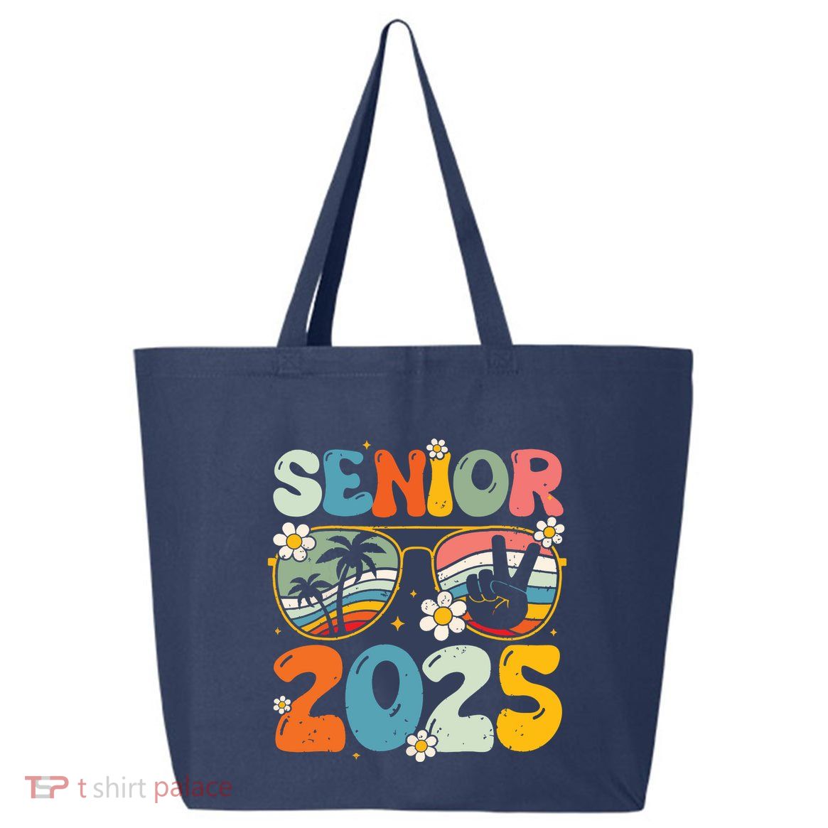 Retro Senior 2025 Back To School Class Of 2025 Graduation 25L Jumbo Tote