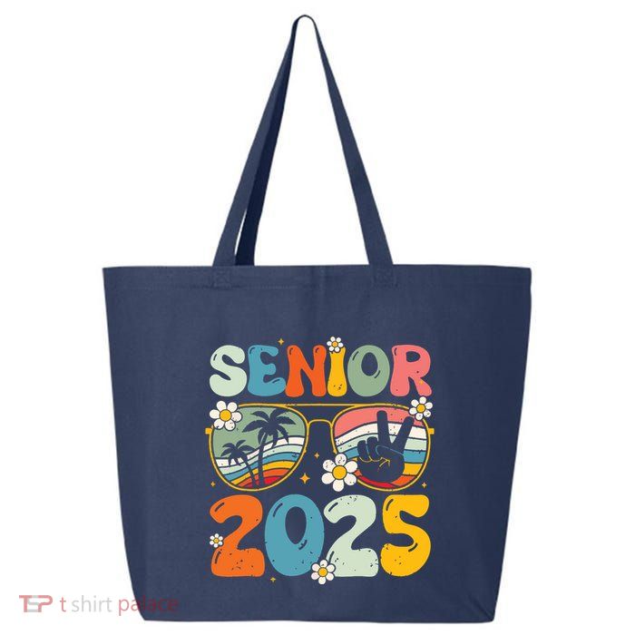 Retro Senior 2025 Back To School Class Of 2025 Graduation 25L Jumbo Tote