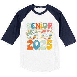 Retro Senior 2025 Back To School Class Of 2025 Graduation Baseball Sleeve Shirt