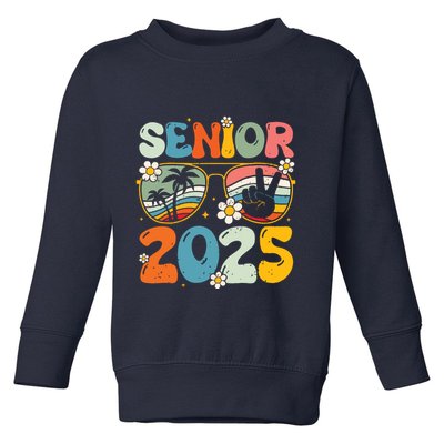 Retro Senior 2025 Back To School Class Of 2025 Graduation Toddler Sweatshirt