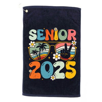 Retro Senior 2025 Back To School Class Of 2025 Graduation Golf Towel