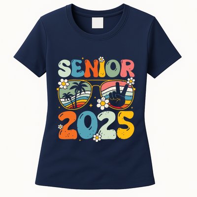 Retro Senior 2025 Back To School Class Of 2025 Graduation Womens T-Shirt