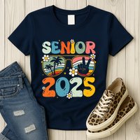Retro Senior 2025 Back To School Class Of 2025 Graduation Womens T-Shirt