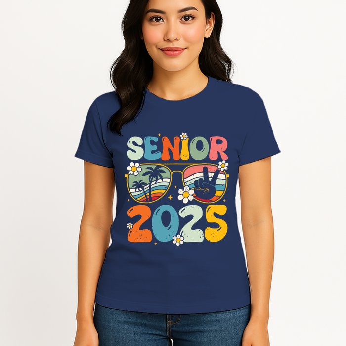 Retro Senior 2025 Back To School Class Of 2025 Graduation Womens T-Shirt