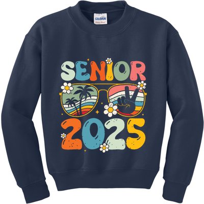 Retro Senior 2025 Back To School Class Of 2025 Graduation Kids Sweatshirt