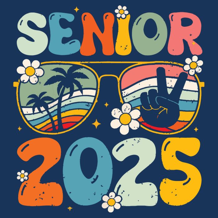 Retro Senior 2025 Back To School Class Of 2025 Graduation Short Acrylic Beanie