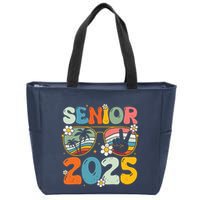 Retro Senior 2025 Back To School Class Of 2025 Graduation Zip Tote Bag