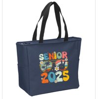 Retro Senior 2025 Back To School Class Of 2025 Graduation Zip Tote Bag
