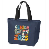 Retro Senior 2025 Back To School Class Of 2025 Graduation Zip Tote Bag