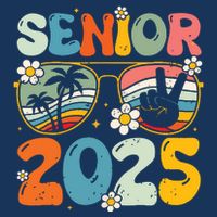 Retro Senior 2025 Back To School Class Of 2025 Graduation Zip Tote Bag
