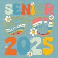 Retro Senior 2025 Back To School Class Of 2025 Graduation Sueded Cloud Jersey T-Shirt