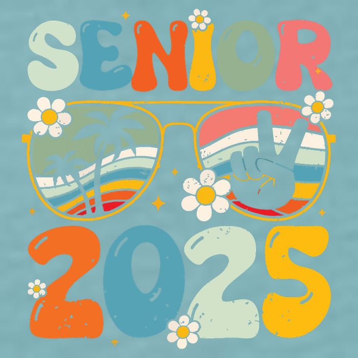 Retro Senior 2025 Back To School Class Of 2025 Graduation Sueded Cloud Jersey T-Shirt