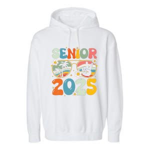 Retro Senior 2025 Back To School Class Of 2025 Graduation Garment-Dyed Fleece Hoodie