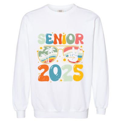 Retro Senior 2025 Back To School Class Of 2025 Graduation Garment-Dyed Sweatshirt