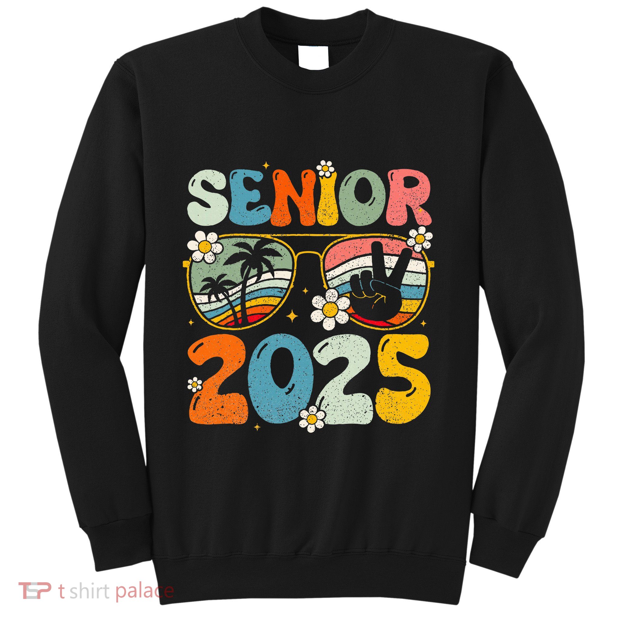 Retro Senior 2025 Back To School Class Of 2025 Graduation Sweatshirt