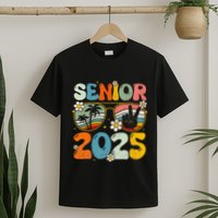 Retro Senior 2025 Back To School Class Of 2025 Graduation T-Shirt