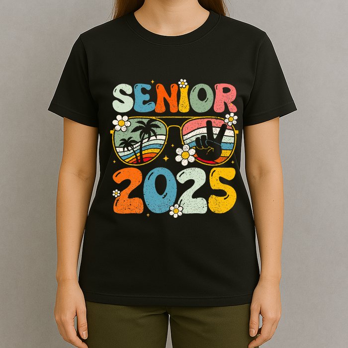 Retro Senior 2025 Back To School Class Of 2025 Graduation T-Shirt