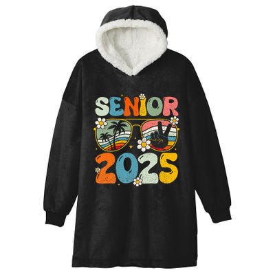 Retro Senior 2025 Back To School Class Of 2025 Graduation Hooded Wearable Blanket