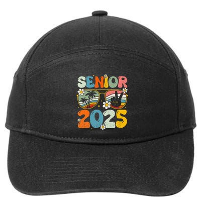 Retro Senior 2025 Back To School Class Of 2025 Graduation 7-Panel Snapback Hat