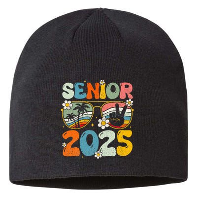 Retro Senior 2025 Back To School Class Of 2025 Graduation Sustainable Beanie