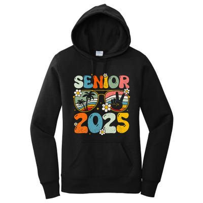 Retro Senior 2025 Back To School Class Of 2025 Graduation Women's Pullover Hoodie