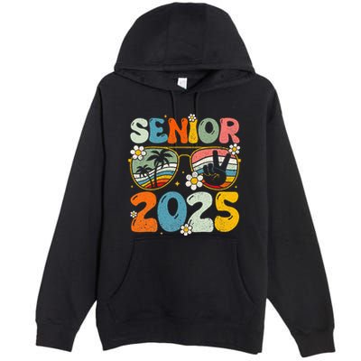 Retro Senior 2025 Back To School Class Of 2025 Graduation Premium Pullover Hoodie
