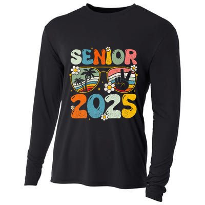 Retro Senior 2025 Back To School Class Of 2025 Graduation Cooling Performance Long Sleeve Crew