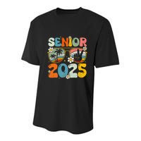 Retro Senior 2025 Back To School Class Of 2025 Graduation Youth Performance Sprint T-Shirt