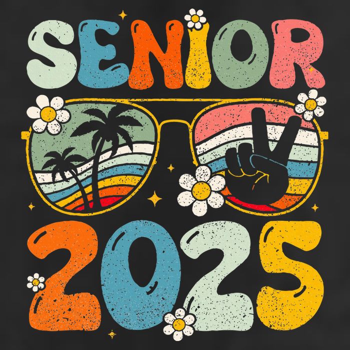 Retro Senior 2025 Back To School Class Of 2025 Graduation 25L Jumbo Tote