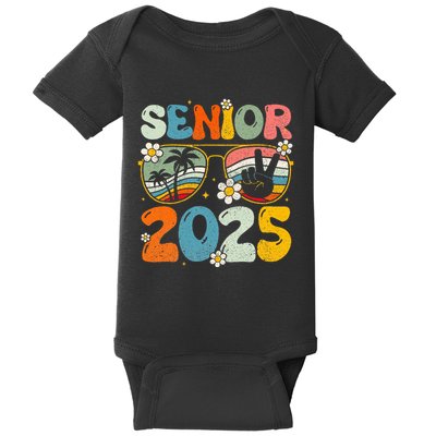 Retro Senior 2025 Back To School Class Of 2025 Graduation Baby Bodysuit